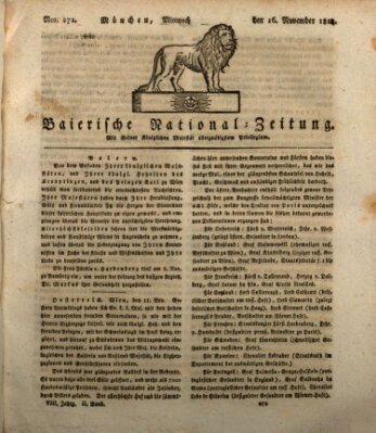 Baierische National-Zeitung Mittwoch 16. November 1814