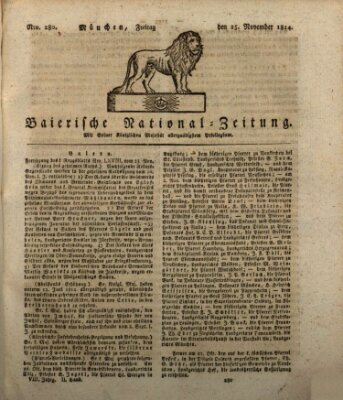 Baierische National-Zeitung Freitag 25. November 1814