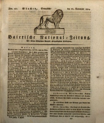 Baierische National-Zeitung Samstag 26. November 1814