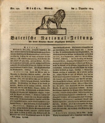 Baierische National-Zeitung Mittwoch 7. Dezember 1814