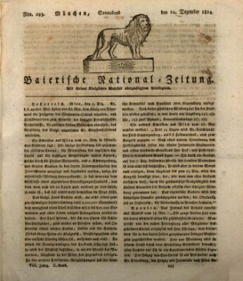 Baierische National-Zeitung Samstag 10. Dezember 1814