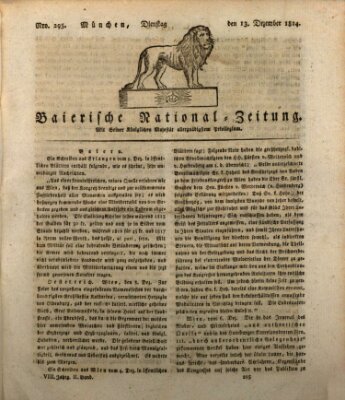 Baierische National-Zeitung Dienstag 13. Dezember 1814