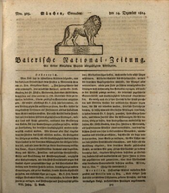 Baierische National-Zeitung Samstag 24. Dezember 1814