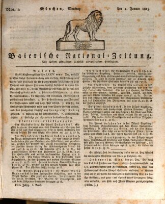 Baierische National-Zeitung Montag 2. Januar 1815