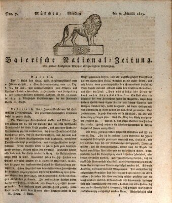 Baierische National-Zeitung Montag 9. Januar 1815