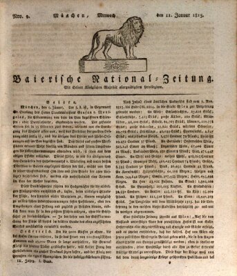 Baierische National-Zeitung Mittwoch 11. Januar 1815