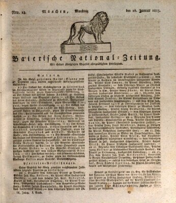 Baierische National-Zeitung Montag 16. Januar 1815