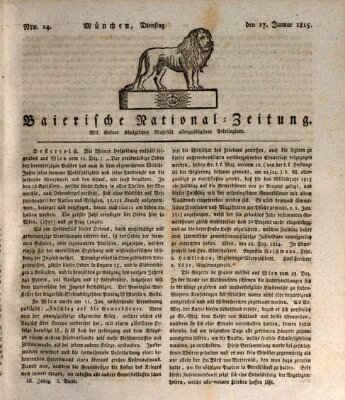 Baierische National-Zeitung Dienstag 17. Januar 1815