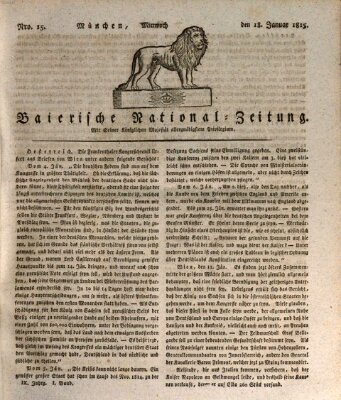 Baierische National-Zeitung Mittwoch 18. Januar 1815