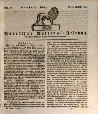 Baierische National-Zeitung Freitag 20. Januar 1815