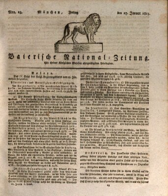 Baierische National-Zeitung Freitag 27. Januar 1815