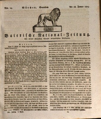 Baierische National-Zeitung Samstag 28. Januar 1815