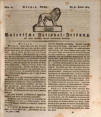 Baierische National-Zeitung Dienstag 31. Januar 1815