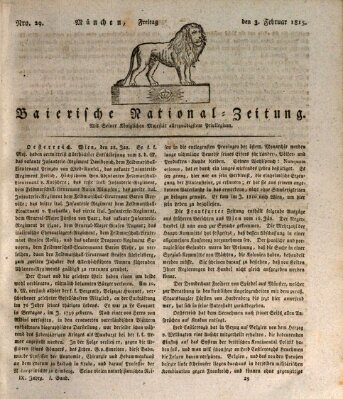 Baierische National-Zeitung Freitag 3. Februar 1815