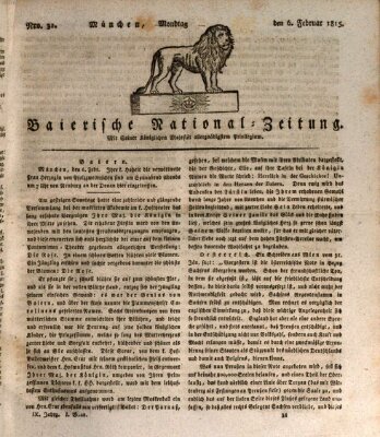 Baierische National-Zeitung Montag 6. Februar 1815