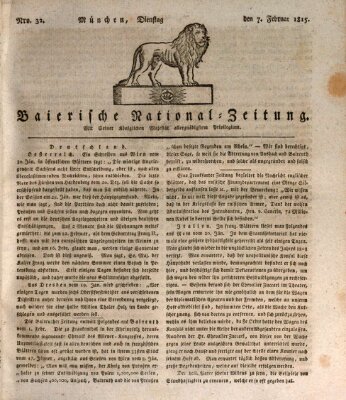 Baierische National-Zeitung Dienstag 7. Februar 1815