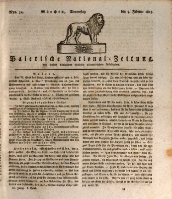 Baierische National-Zeitung Donnerstag 9. Februar 1815