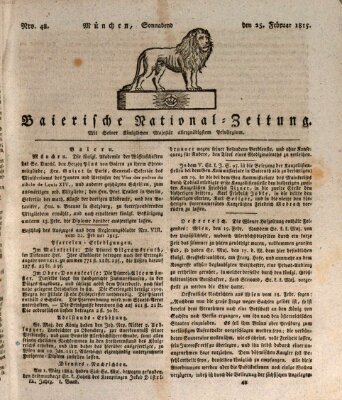 Baierische National-Zeitung Samstag 25. Februar 1815