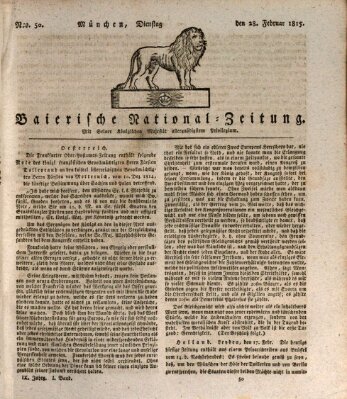 Baierische National-Zeitung Dienstag 28. Februar 1815