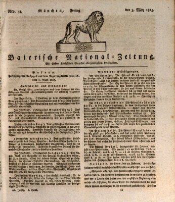 Baierische National-Zeitung Freitag 3. März 1815