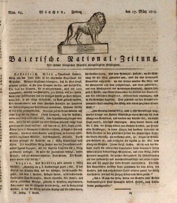 Baierische National-Zeitung Freitag 17. März 1815