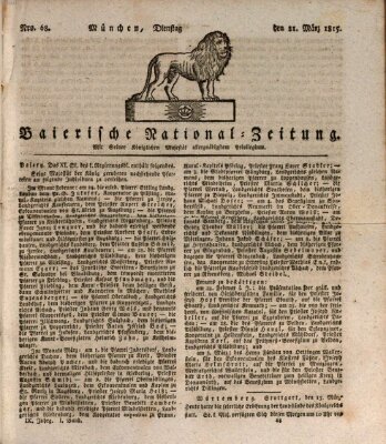 Baierische National-Zeitung Dienstag 21. März 1815