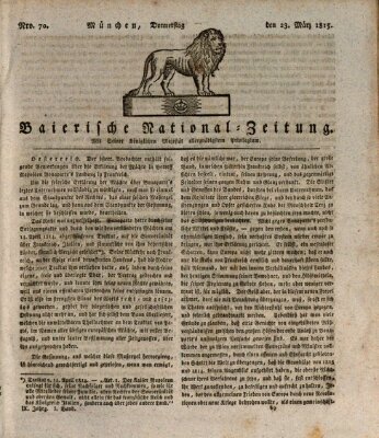 Baierische National-Zeitung Donnerstag 23. März 1815