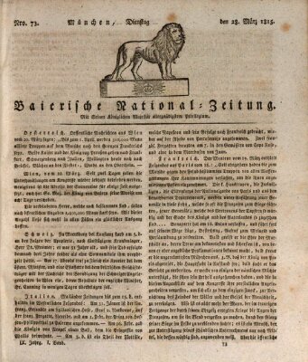 Baierische National-Zeitung Dienstag 28. März 1815