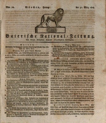 Baierische National-Zeitung Freitag 31. März 1815