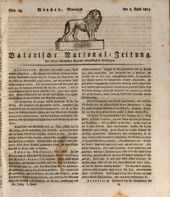 Baierische National-Zeitung Samstag 8. April 1815