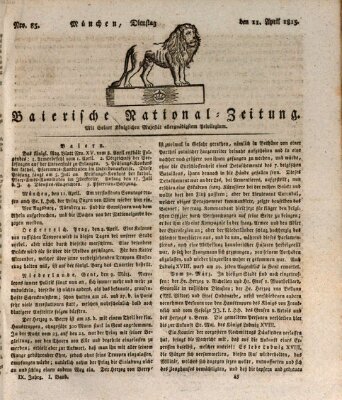 Baierische National-Zeitung Dienstag 11. April 1815