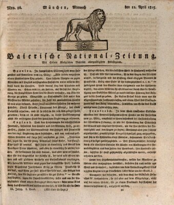 Baierische National-Zeitung Mittwoch 12. April 1815