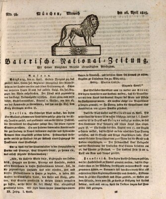 Baierische National-Zeitung Mittwoch 26. April 1815