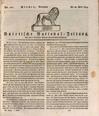 Baierische National-Zeitung Samstag 29. April 1815