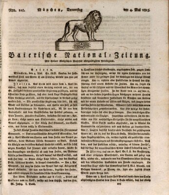 Baierische National-Zeitung Donnerstag 4. Mai 1815