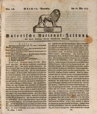 Baierische National-Zeitung Donnerstag 18. Mai 1815