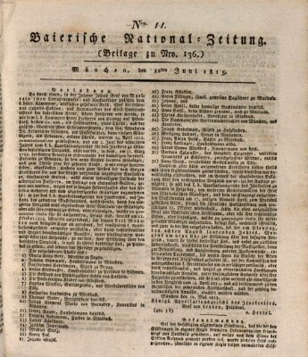 Baierische National-Zeitung Montag 12. Juni 1815