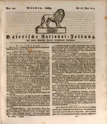 Baierische National-Zeitung Freitag 16. Juni 1815