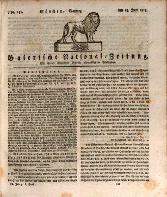 Baierische National-Zeitung Montag 19. Juni 1815