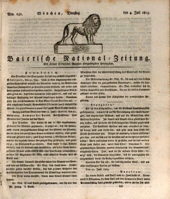 Baierische National-Zeitung Dienstag 4. Juli 1815