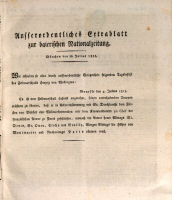 Baierische National-Zeitung Montag 10. Juli 1815