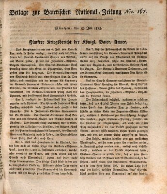 Baierische National-Zeitung Dienstag 18. Juli 1815