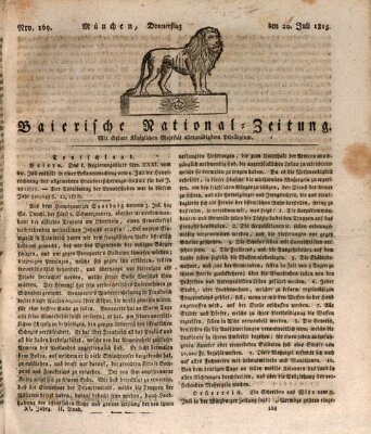 Baierische National-Zeitung Donnerstag 20. Juli 1815