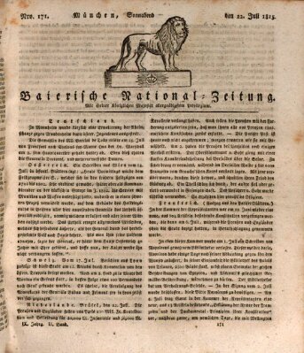 Baierische National-Zeitung Samstag 22. Juli 1815