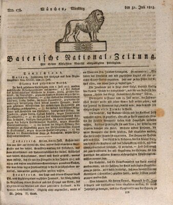 Baierische National-Zeitung Montag 31. Juli 1815