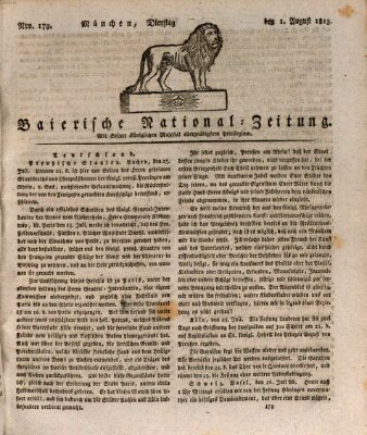 Baierische National-Zeitung Dienstag 1. August 1815