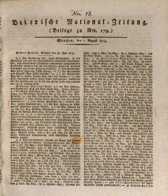 Baierische National-Zeitung Dienstag 1. August 1815