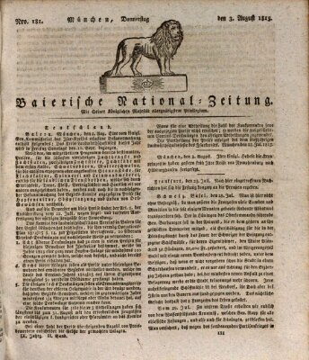 Baierische National-Zeitung Donnerstag 3. August 1815