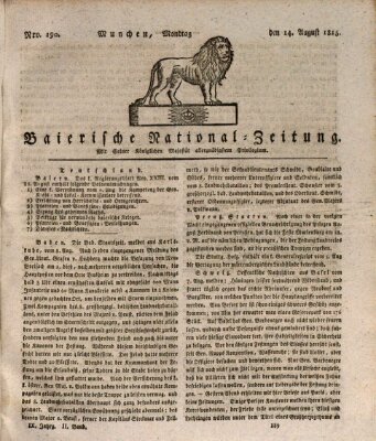 Baierische National-Zeitung Montag 14. August 1815