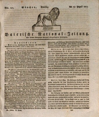 Baierische National-Zeitung Dienstag 15. August 1815